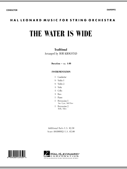 Product picture to: The Water Is Wide - Full Score