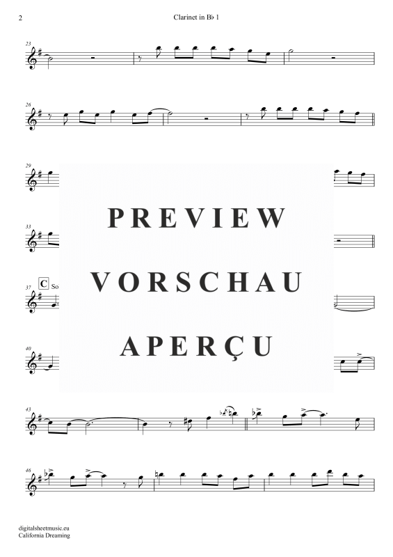 gallery: California Dreamin, Mamas & Papas, (Klarinetten Trio + Klavier)