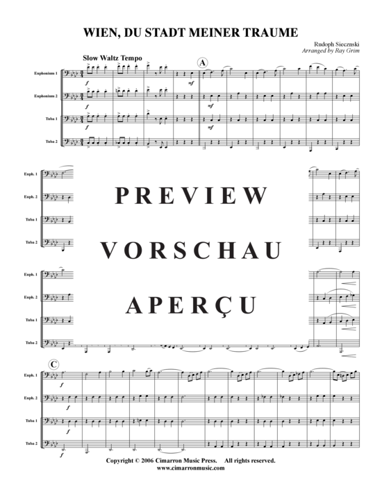 Product gallery: Page 2 of 15 Wein, Du Stadt Meiner Träume , , (Tuba Quartet: 2x Baritone, 2xTuba)