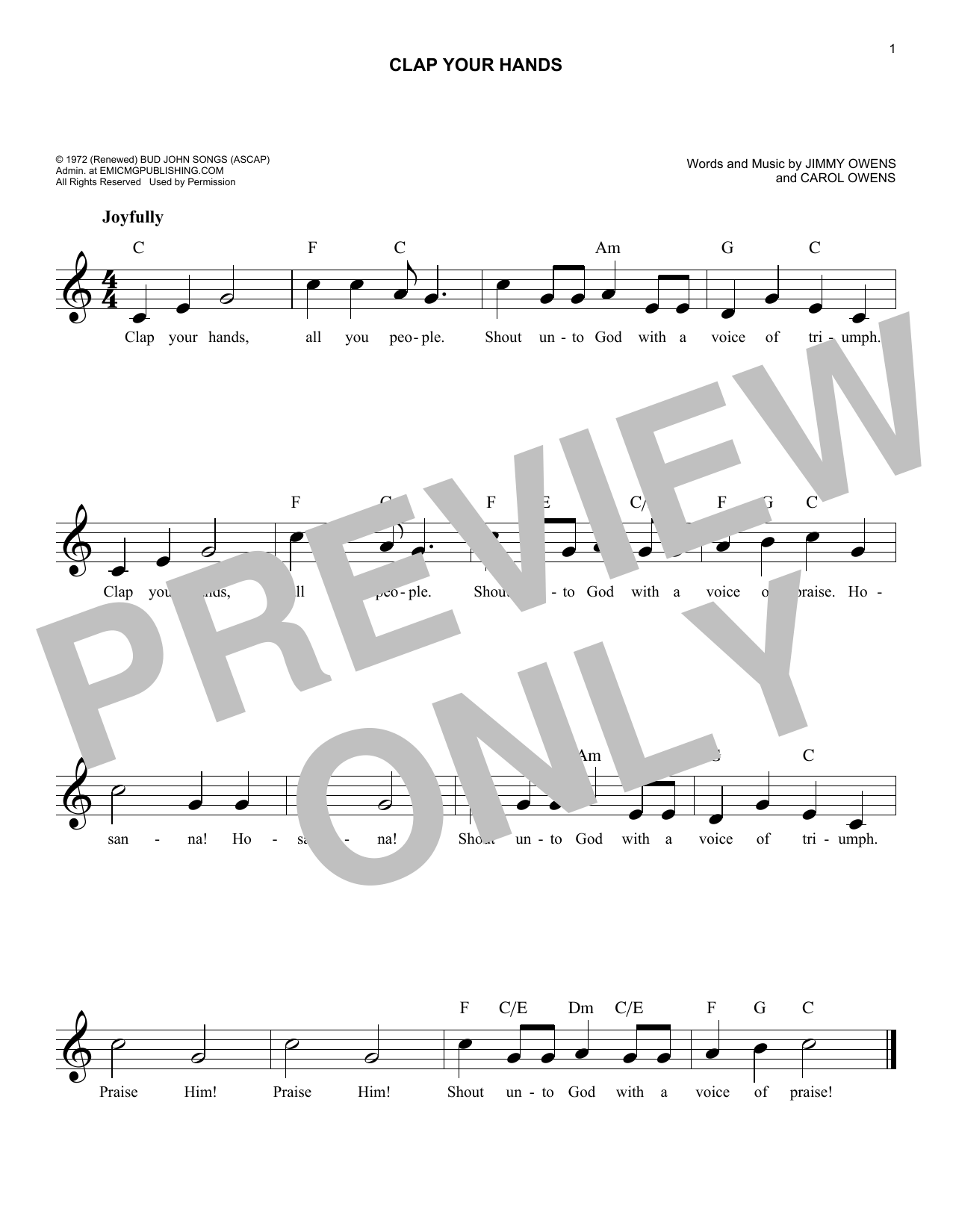 Produktbild zu: Clap Your Hands
