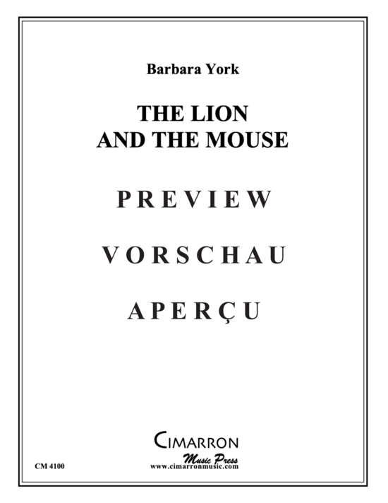 Product gallery: Page 2 of 21 The Lion and the Mouse , , (Trio for trumpet in Bb/piccolo trumpet, horn in F + piano)