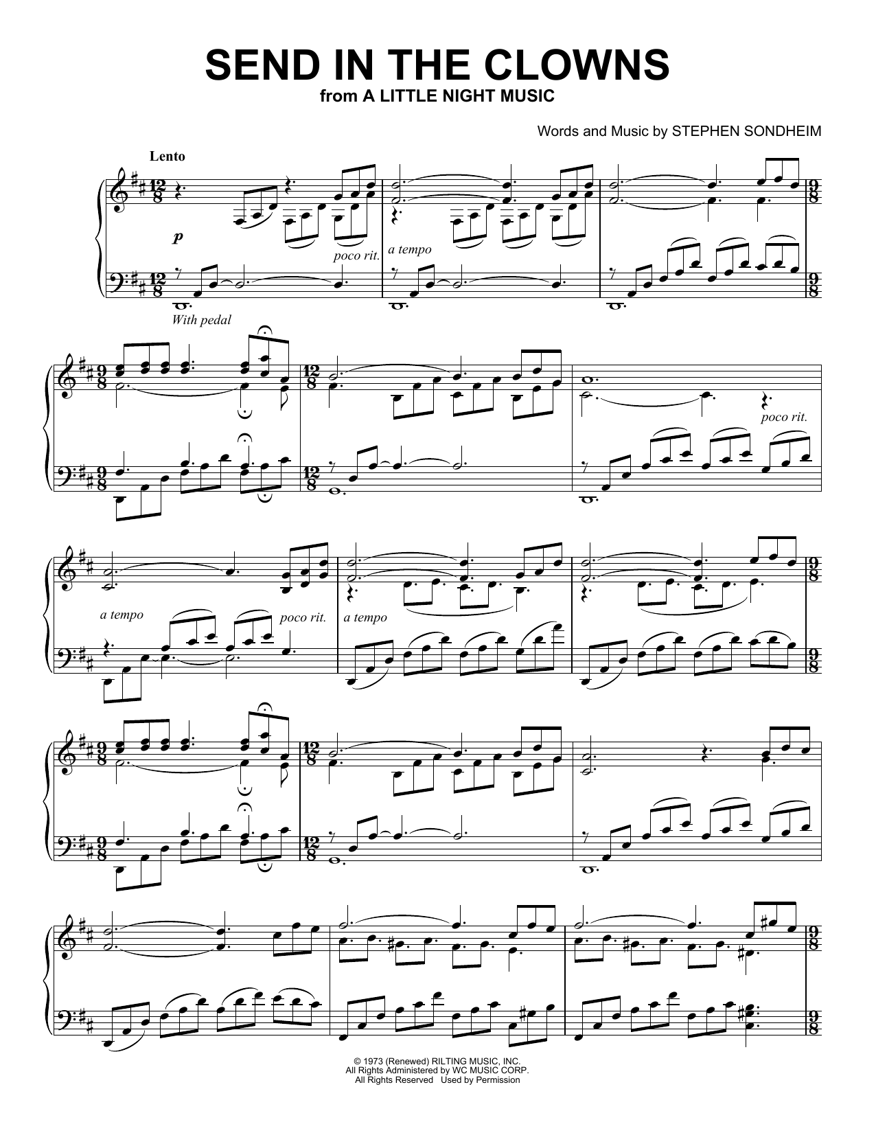 Produktbild zu: Send In The Clowns (from A Little Night Music) (Peaceful Piano Solo)