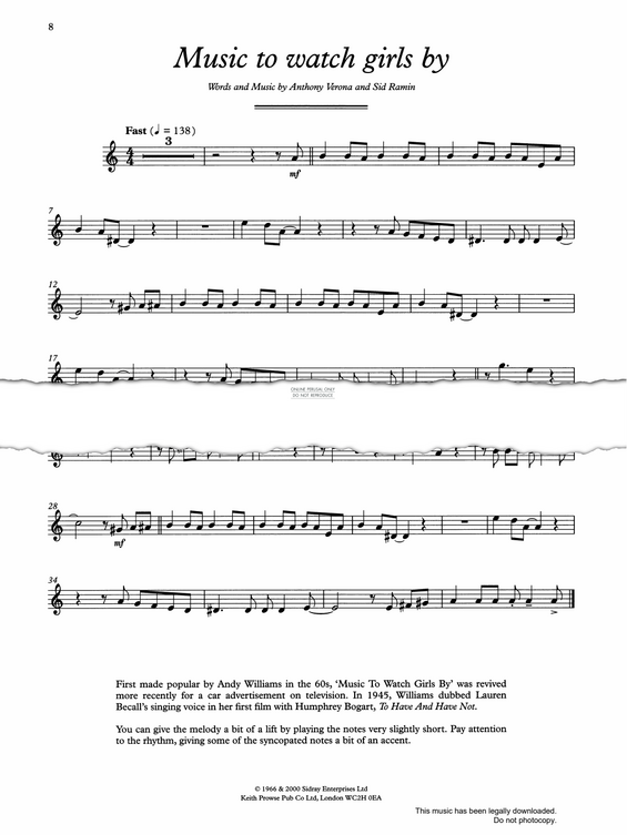 Product gallery: Page 1 of 1 Music To Watch Girls By, Sid Ramin