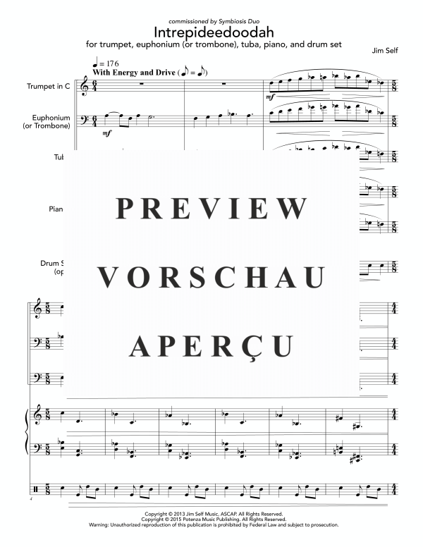 Produktgalerie: Seite 5 von 11 Intrepideedoodah, , (Ensemble Trompete, Euphonium, Tuba, Klavier und Drum Set)