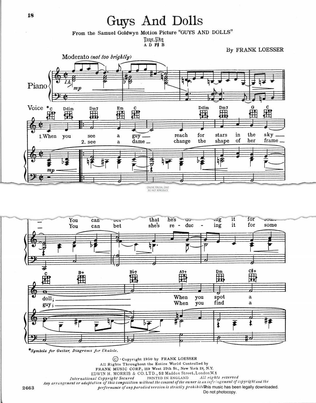 Produktbild zu: Guys And Dolls (from 'Guys And Dolls')