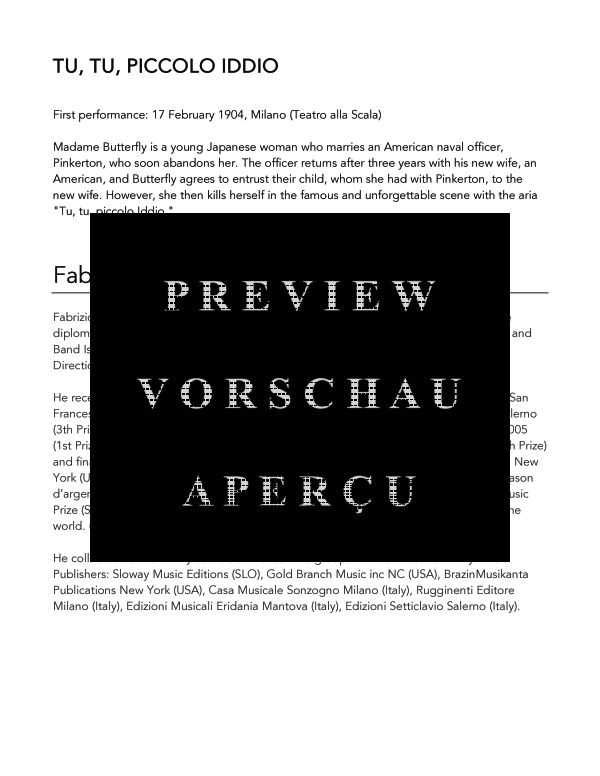 Product gallery: Page 4 of 9 Tu, tu, piccolo iddio!, , (trombone and piano)