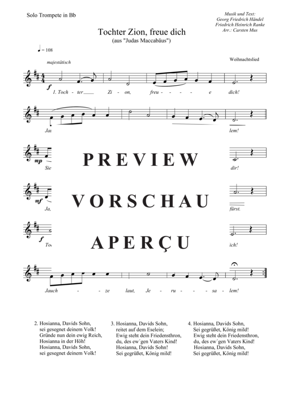 Tochter Zion, freue dich (aus Judas Maccabäus)  (D - Dur) 