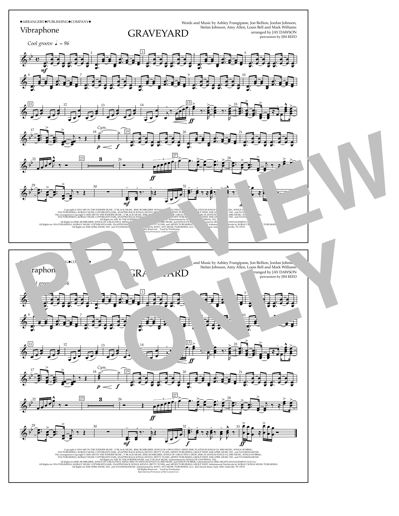 Produktbild zu: Graveyard (arr. Jay Dawson) - Vibraphone