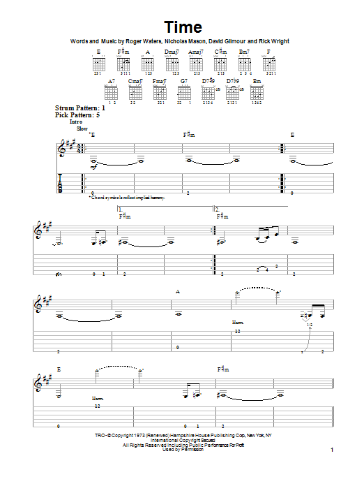 Produktgalerie: Seite 1 von 1 Time, Pink Floyd, Gitarre