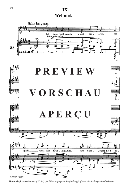 gallery: Wehmut Op.39 No.9 , , (Gesang mittel + Klavier)