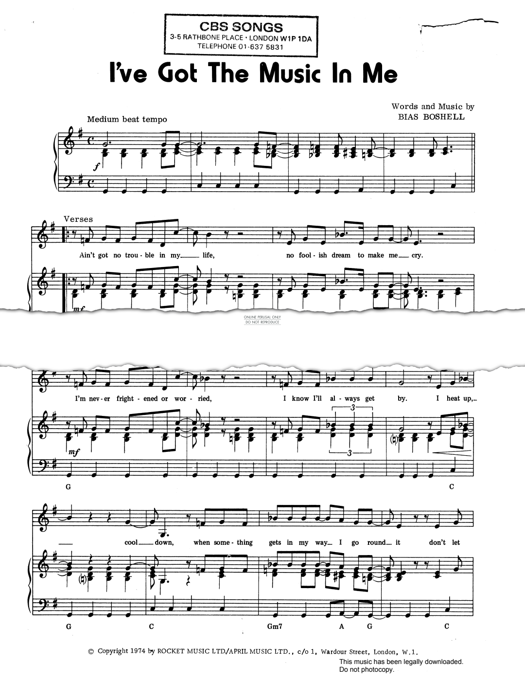 Product gallery: Page 1 of 1 I've Got The Music In Me, The Kiki Dee Band