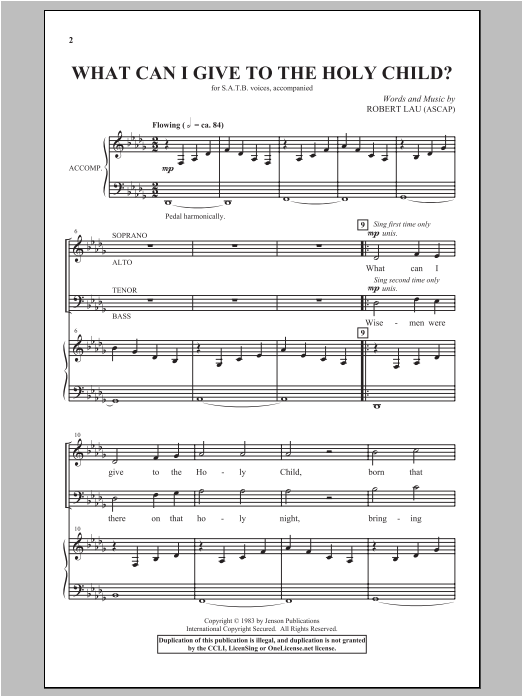 Product gallery: Page 1 of 1 What Can I Give To The Holy Child?, Robert Lau