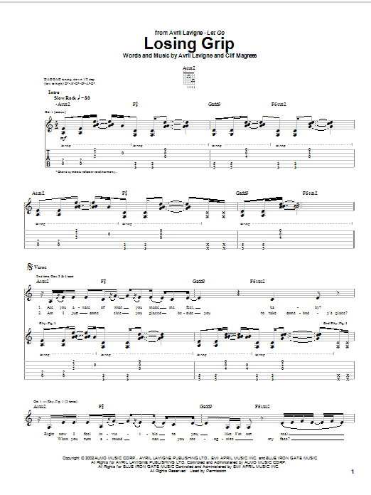 Product gallery: Page 1 of 1 Losing Grip, Avril Lavigne