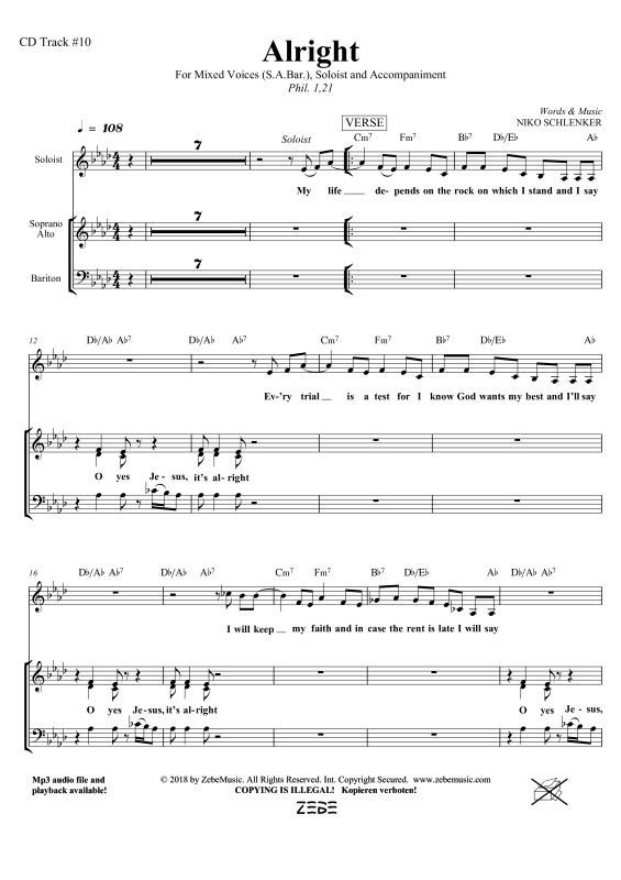 gallery: Alright, , Gemischter Chor SAM/Solo opt. und Klavier