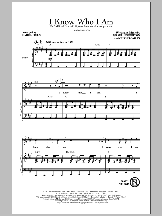 Produktgalerie: Seite 1 von 1 I Know Who I Am, Harold Ross, Chor