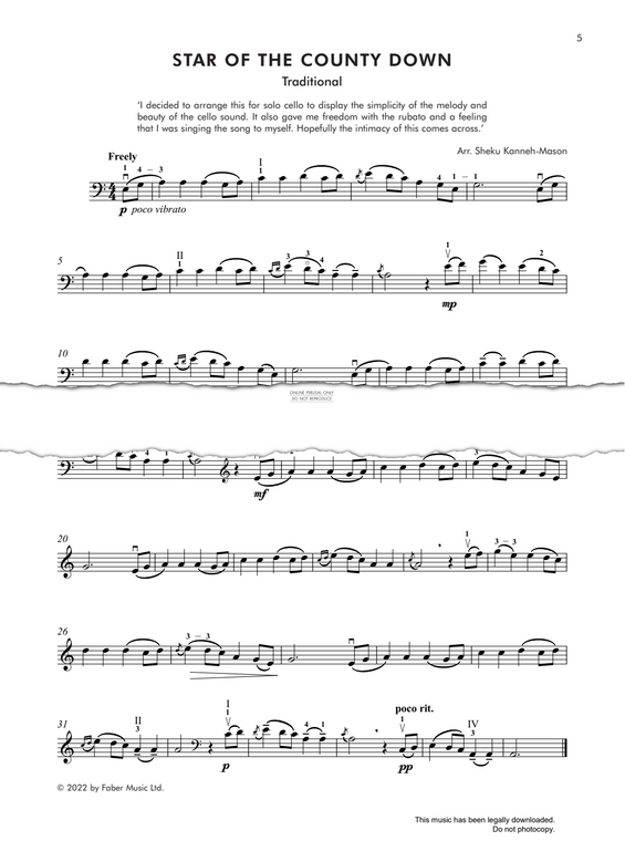 Produktgalerie: Seite 1 von 1 Star of the County Down, Sheku Kanneh-Mason, Violoncello