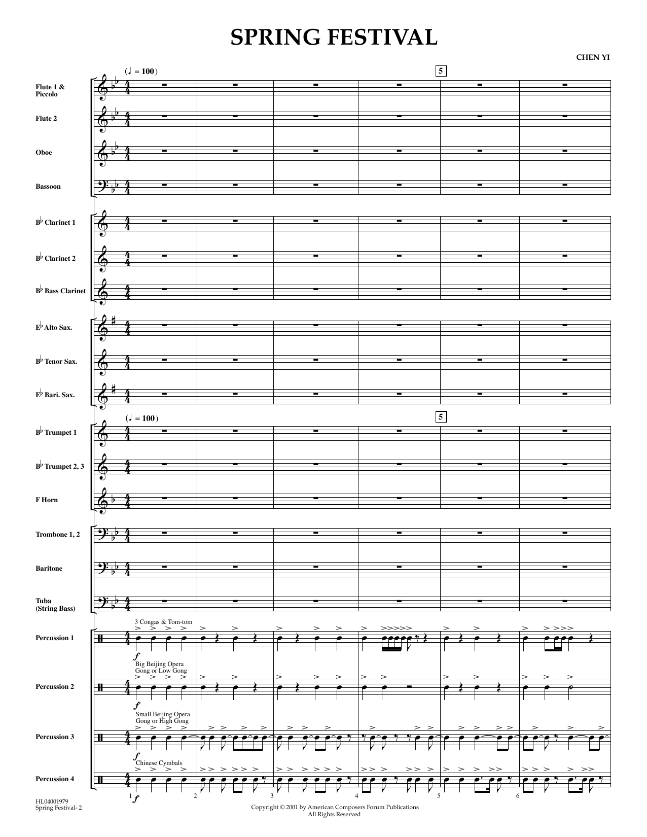Product picture to: Spring Festival - Full Score