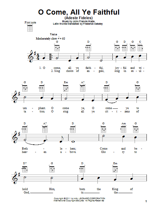 Product gallery: Page 1 of 1 O Come, All Ye Faithful (Adeste Fideles), John Francis Wade