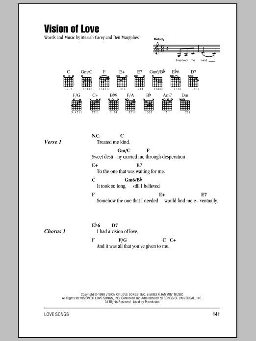 Produktgalerie: Seite 1 von 1 Vision Of Love, Mariah Carey, Gitarre
