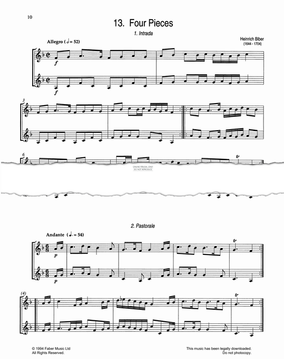 Produktgalerie: Seite 1 von 1 Four Pieces, Heinrich Biber, Trompete