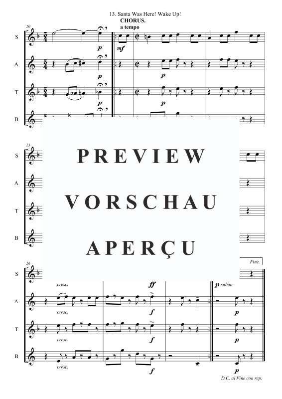 Produktgalerie: Seite 4 von 8 Santa Was Here! Wake Up!, , Saxophon Quartett SATB