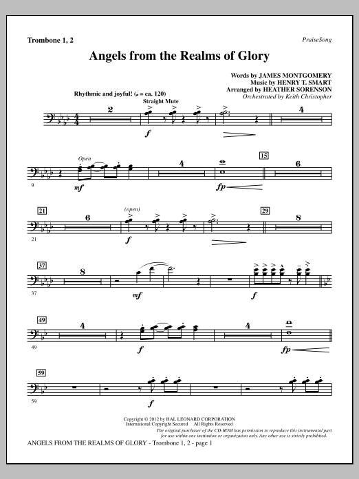 Product picture to: Angels From The Realms Of Glory - Trombone 1 & 2
