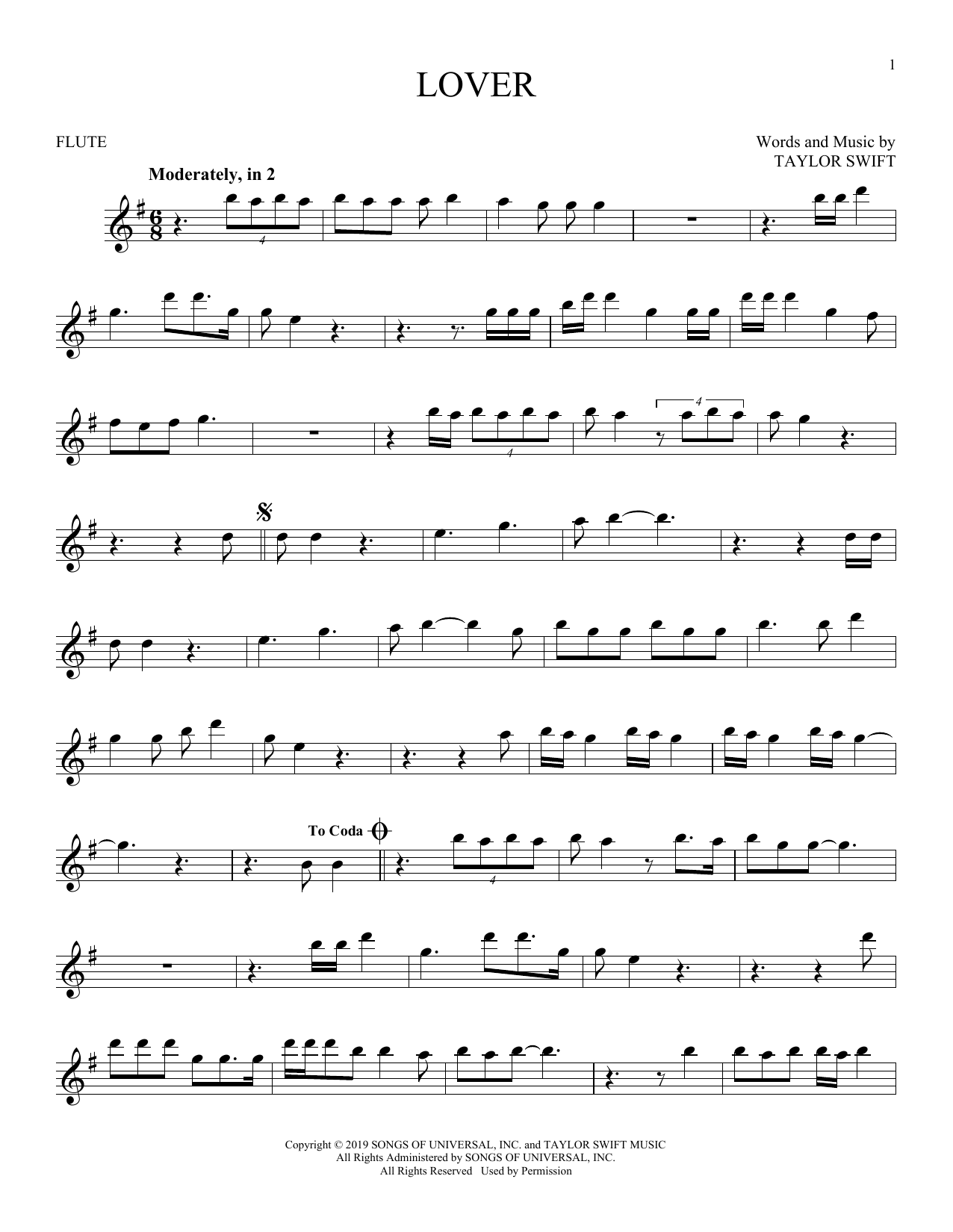 Product gallery: Page 1 of 1 Lover, Taylor Swift