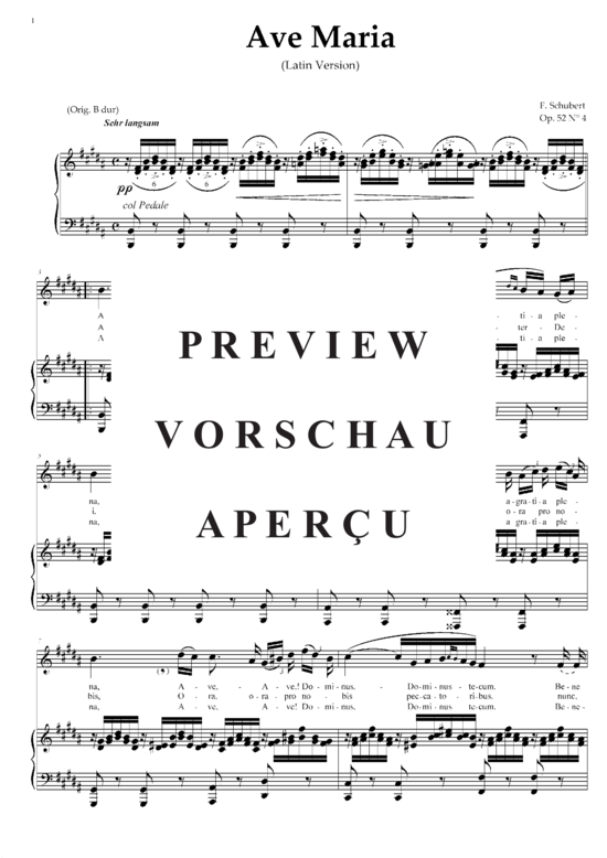 gallery: Ave Maria in H-Dur , , (Gesang hoch + Klavier)