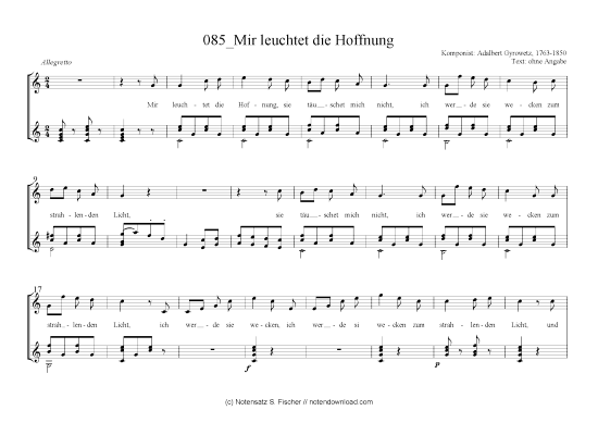 Produktbild zu: Mir leuchtet die Hoffnung Adalbert Gyrowetz, 1763-1850 