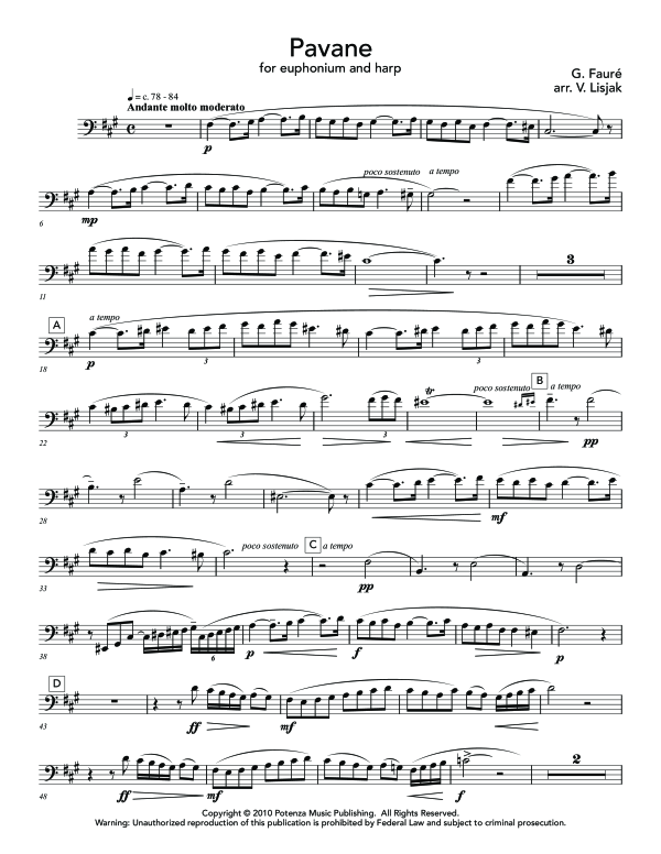 Produktgalerie: Seite 1 von 11 Pavane, , (Euphonium und Harfe)