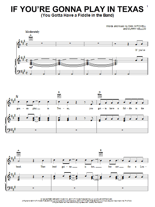 Produktbild zu: If You're Gonna Play In Texas (You Gotta Have A Fiddle In The Band)