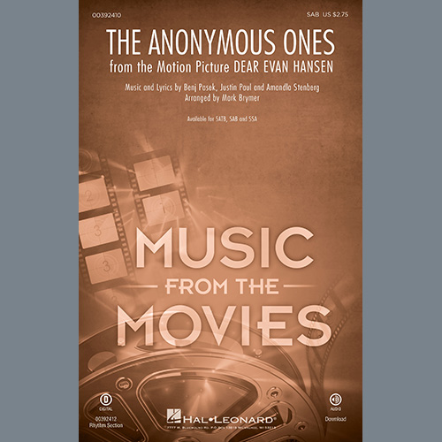 cover: The Anonymous Ones (from Dear Evan Hansen) (arr. Mark Brymer), Benj Pasek, Justin Paul & Amandla Stenberg, Chor
