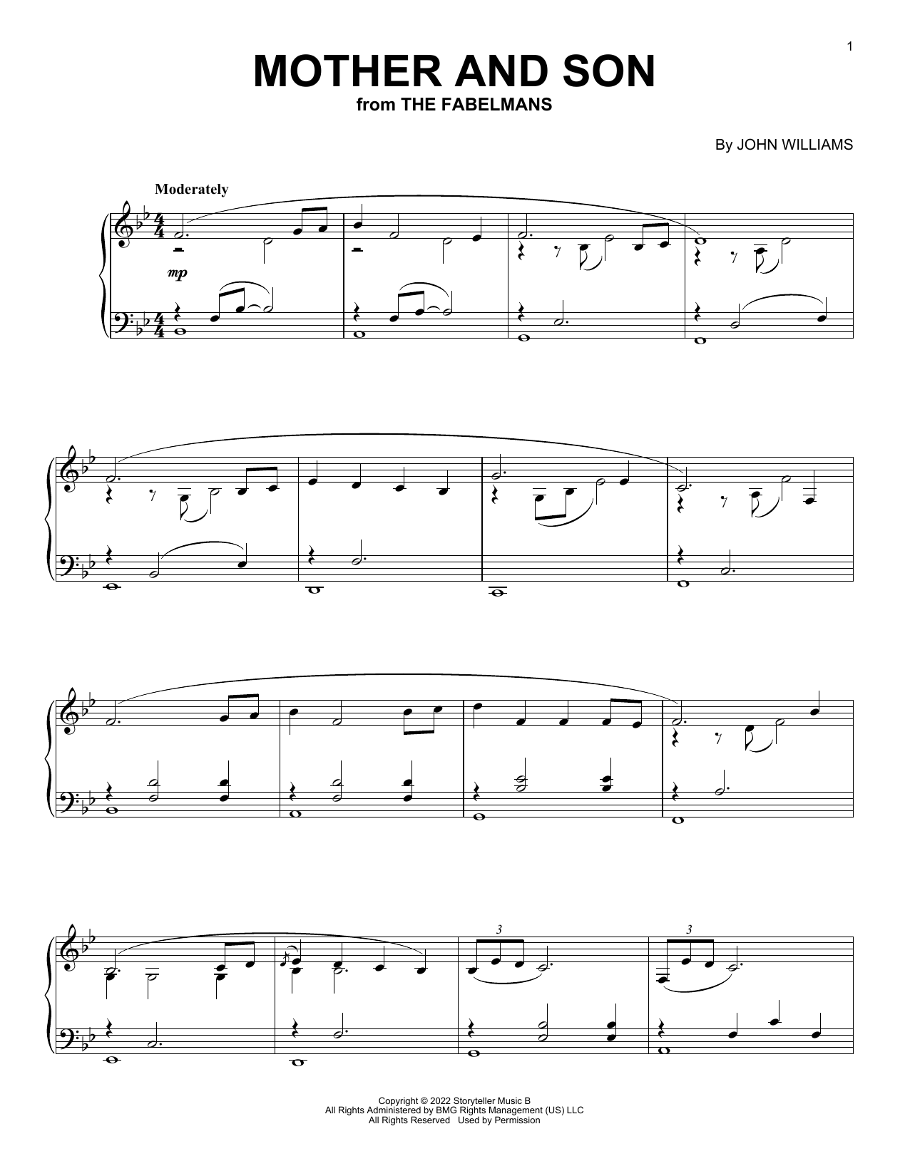 Produktbild zu: Mother And Son (from The Fabelmans)