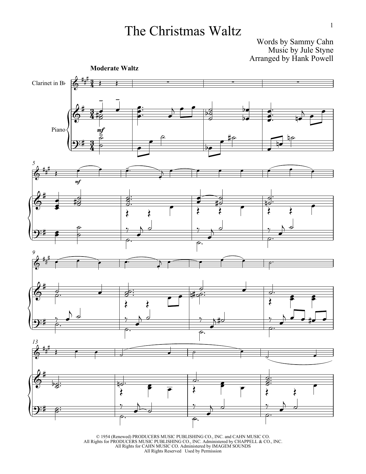 Product gallery: Page 1 of 1 The Christmas Waltz, Sammy Cahn
