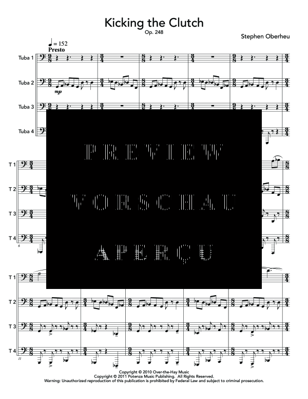 Product gallery: Page 5 of 11 Kicking the Clutch, , (Tuba Quartet TTTT)