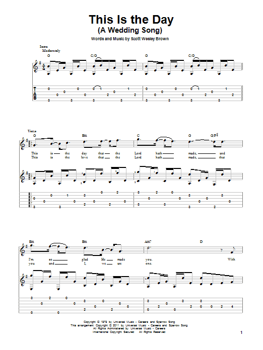 Product picture to: This Is The Day (A Wedding Song)