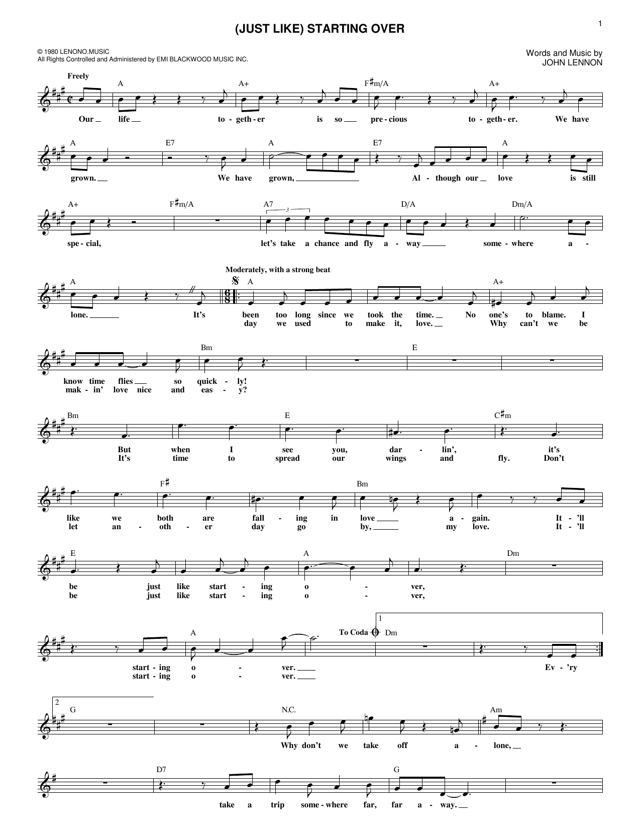 Produktgalerie: Seite 1 von 1 (Just Like) Starting Over, John Lennon, Melodieinstrument