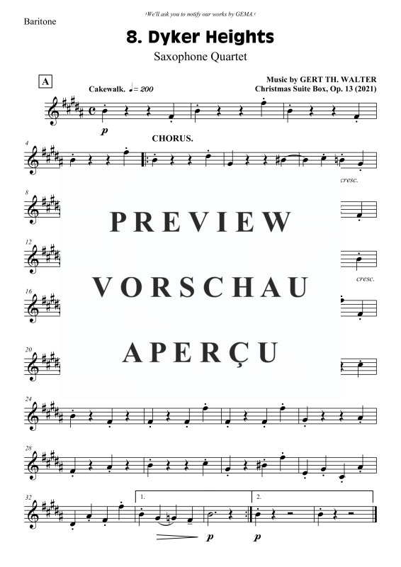 Produktgalerie: Seite 8 von 8 Dyker Heights, , (Saxophon Quartett)