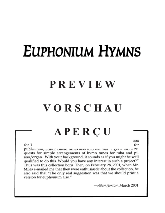 Product gallery: Page 3 of 21 Euphonium Hymns , , (euphonium + piano)