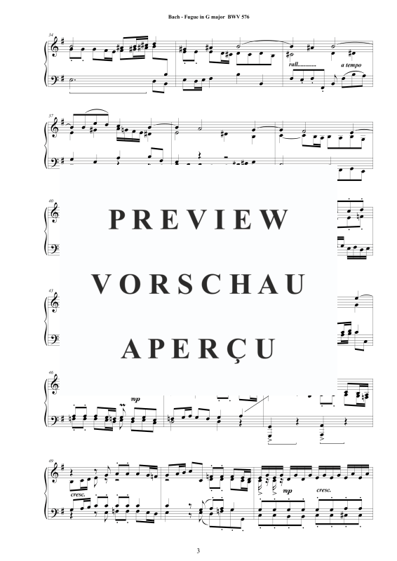 Produktgalerie: Seite 4 von 7 Fuge G-Dur BWV 576, , Klavier Solo