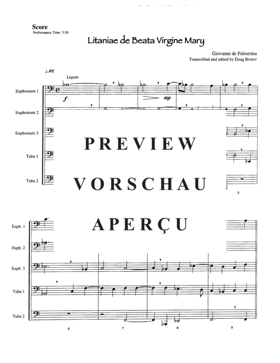 Product gallery: Page 3 of 21 Lianiae de Beata Virgine Mary , , (Tuba Quintet EEETT)