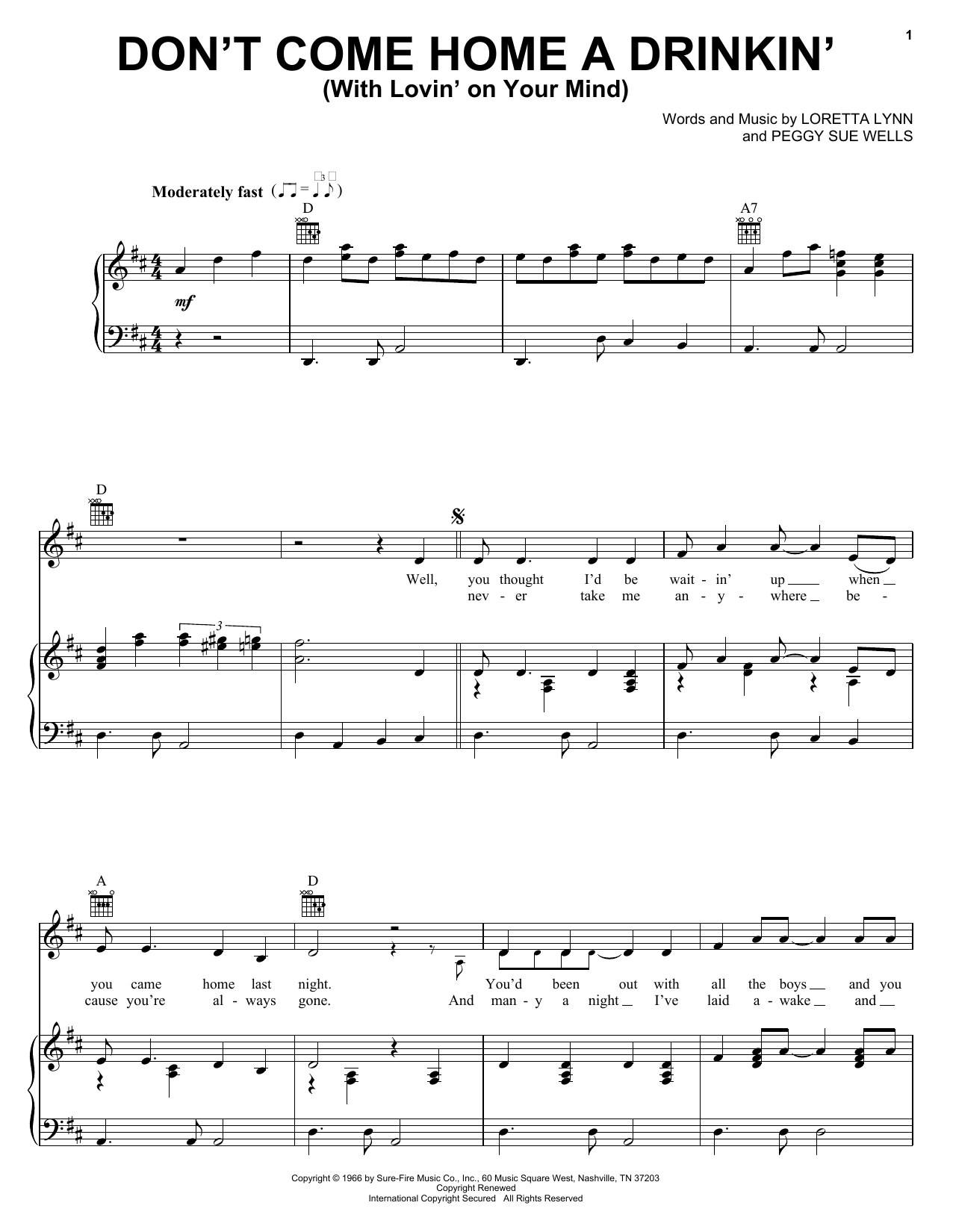 Produktbild zu: Don't Come Home A Drinkin' (With Lovin' On Your Mind)