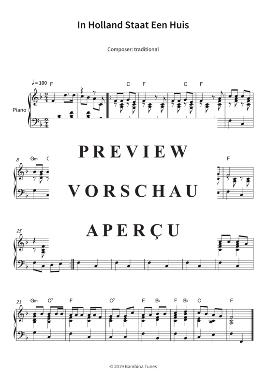 Produktbild zu: In Holland Staat Een Huis traditional