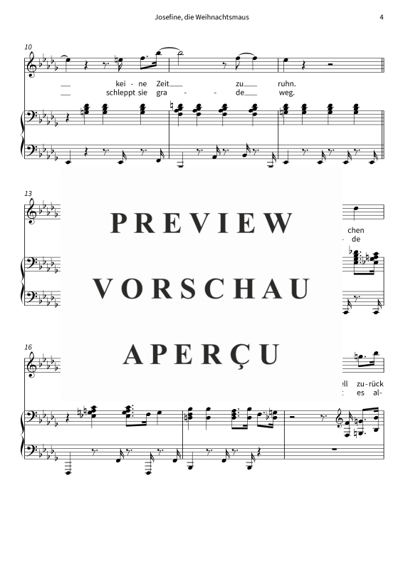 Produktgalerie: Seite 6 von 8 Josefine, die Weihnachtsmaus, , Gesang und Klavier