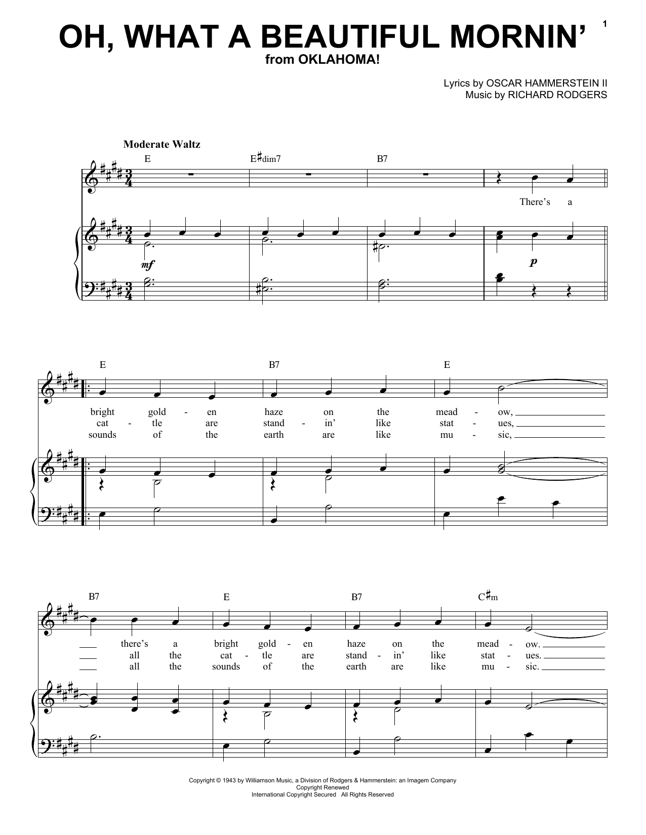 Produktbild zu: Oh, What A Beautiful Mornin' (from Oklahoma!)