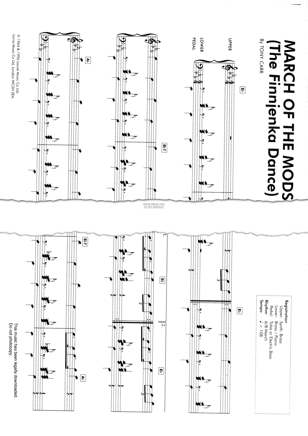 Product gallery: Page 1 of 1 March Of The Mods (The Finnjenka Dance), Tony Carr