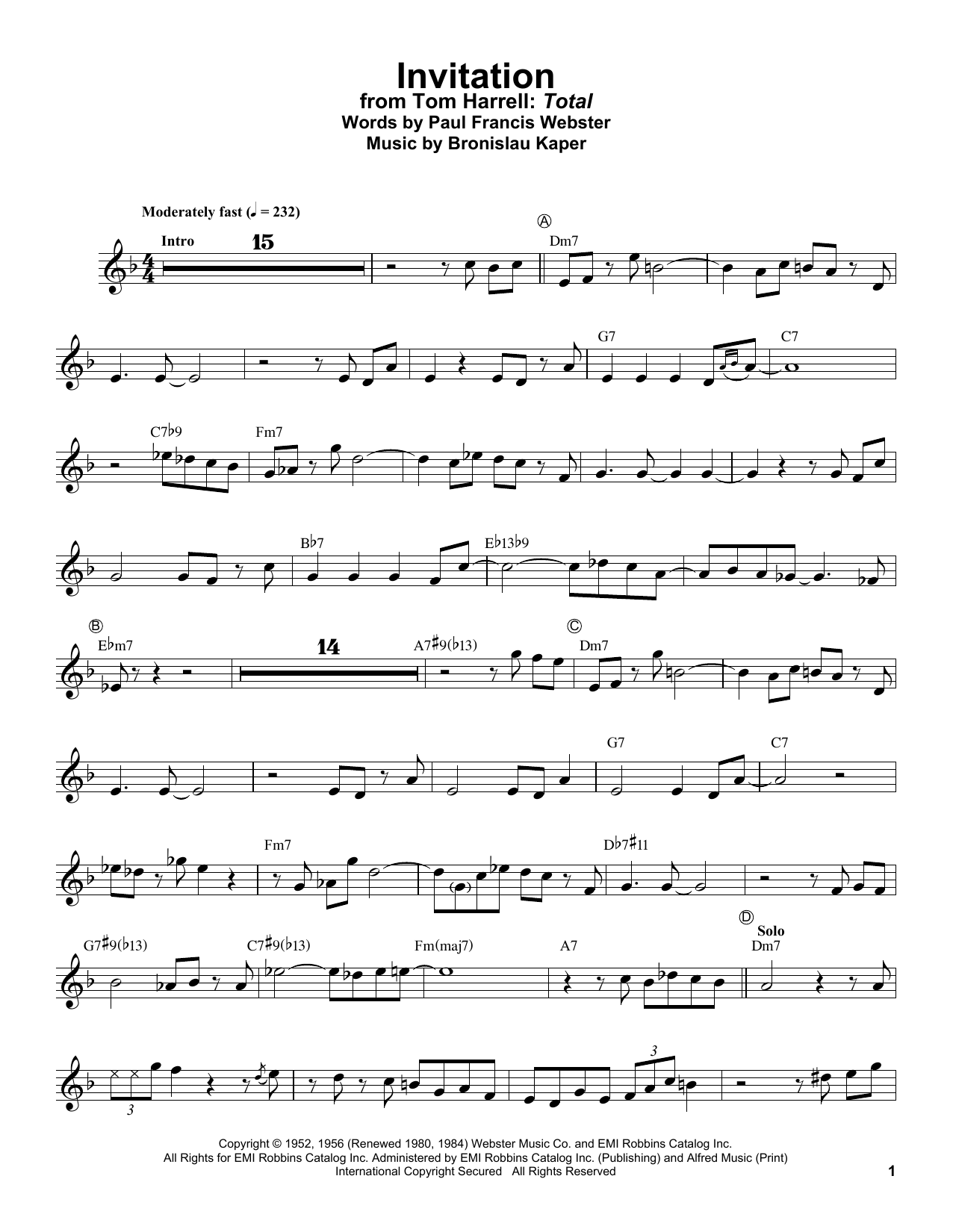 Produktgalerie: Seite 1 von 1 Invitation, Tom Harrell, Trompete