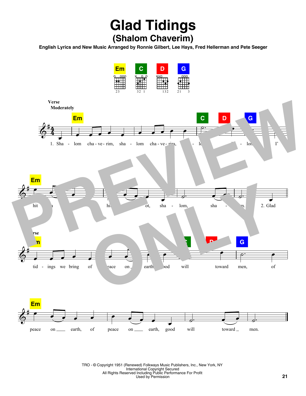 Produktbild zu: Glad Tidings (Shalom Chaverim)