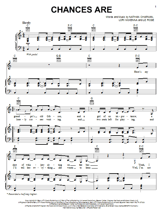 Produktgalerie: Seite 1 von 1 Chances Are, Garrett Hedlund, Gesang, Gitarre, Klavier