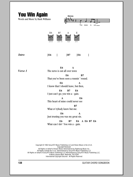 Product picture to:  You Win Again - Hank Williams